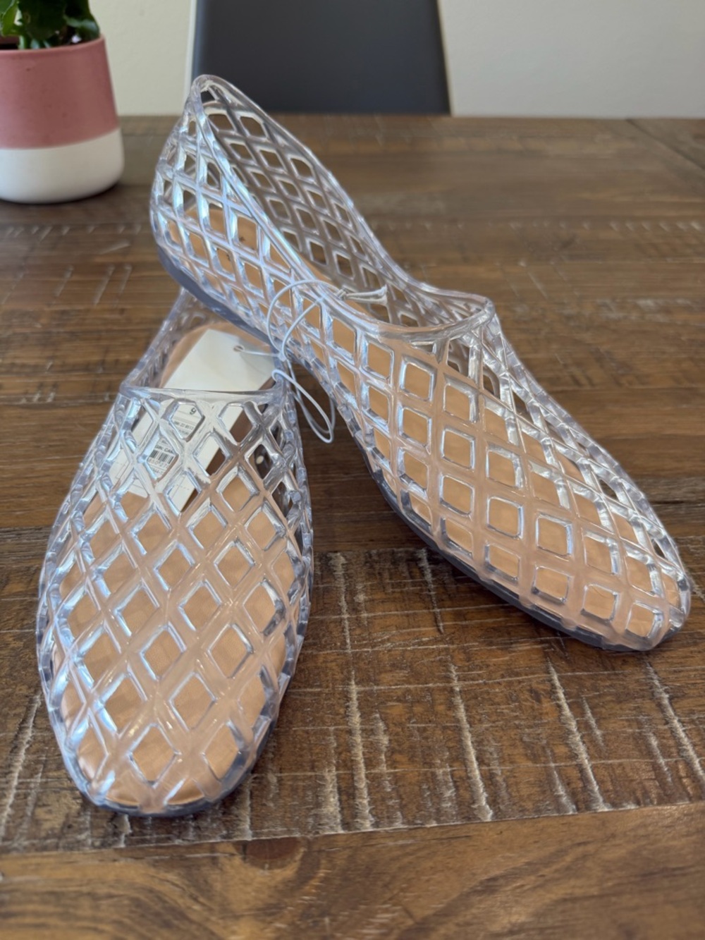 a new day Clear Transparent Jelly Flats